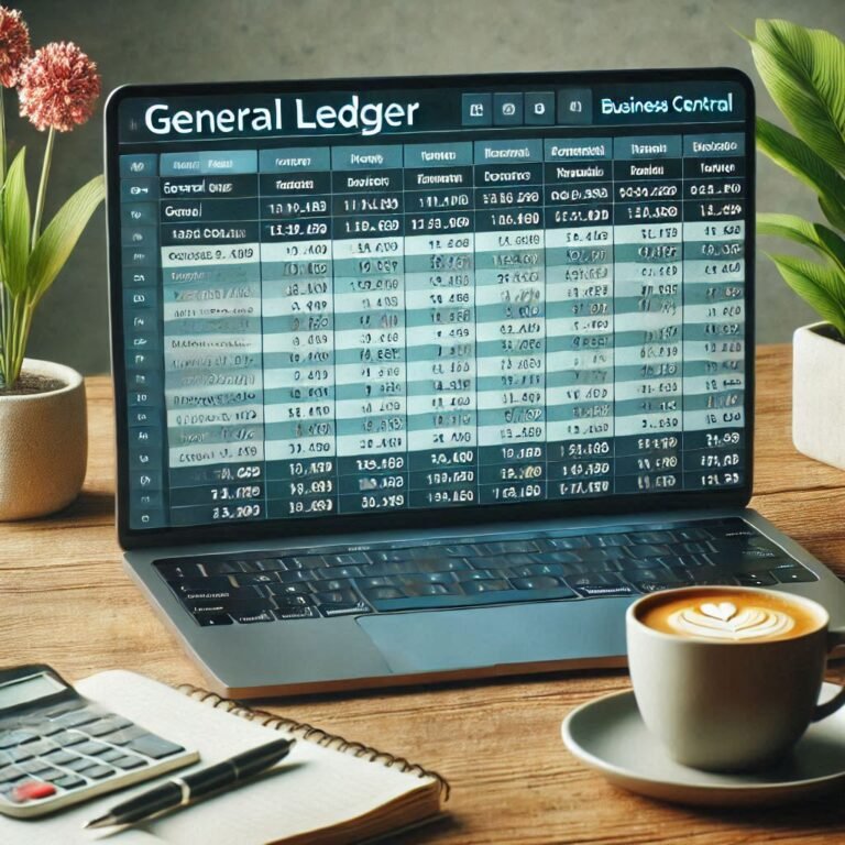 General ledger in business central